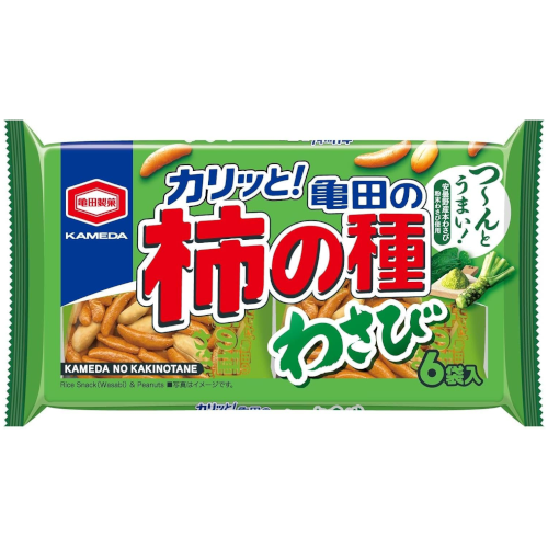 카메다제과 카키노타네 감의씨 와사비 6봉입 1개