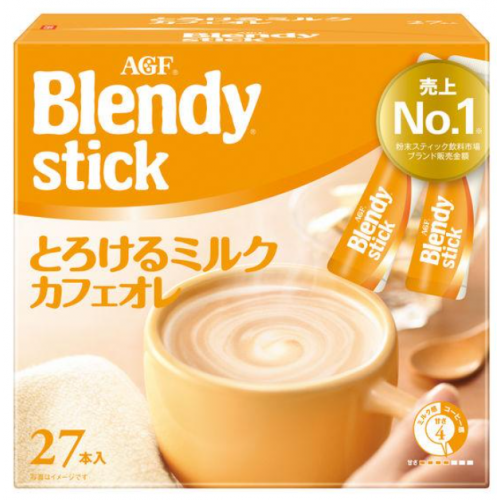 AGF 브랜디 스틱커피 밀크 카페오레 27개입