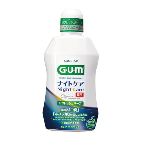 GUM 나이트 케어 가글 리프레쉬 허브 450ml