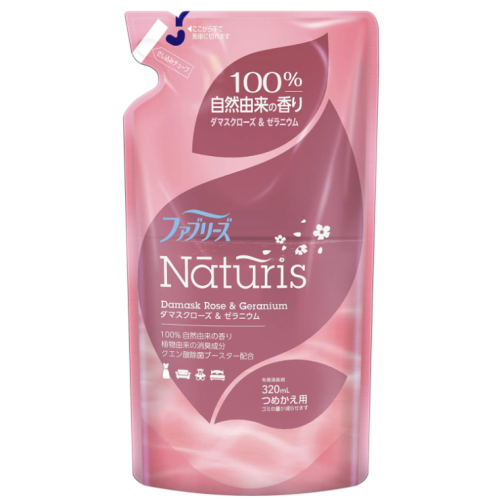 페브리즈 내추리스 탈취 스프레이 다마스크로즈 제라늄 리필 320ml